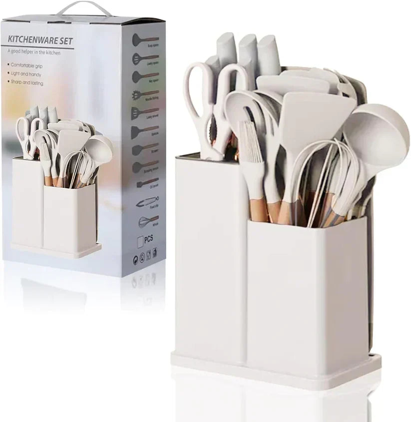 19-Piece Premium Kitchen Utensils & Knife Set