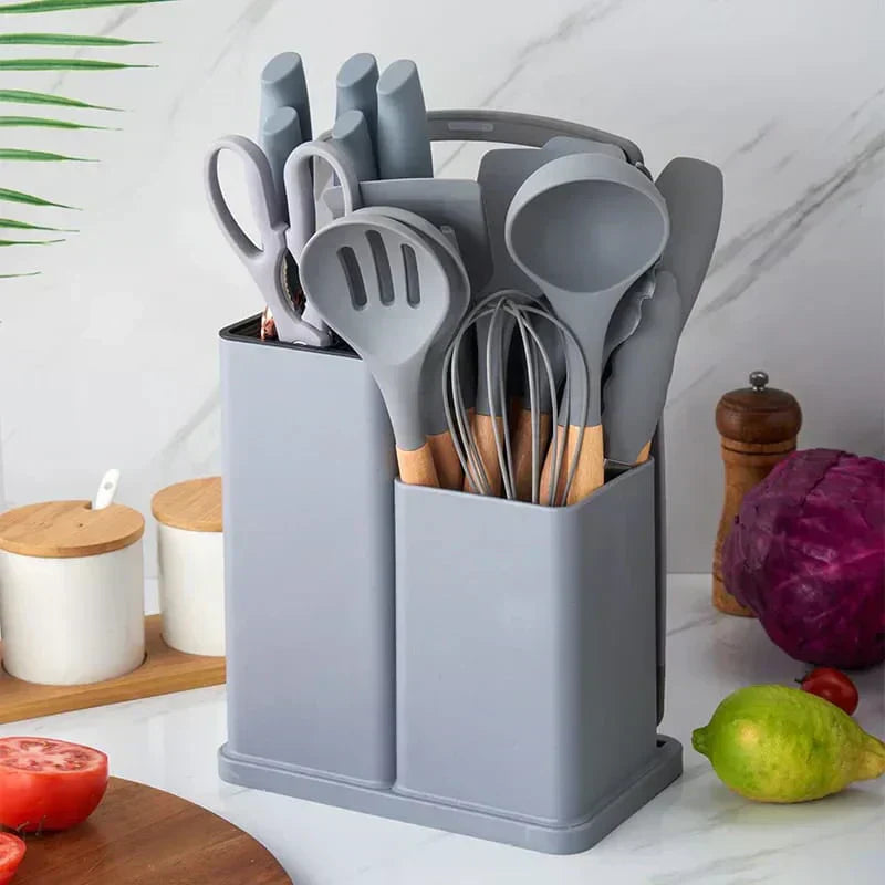 19-Piece Premium Kitchen Utensils & Knife Set