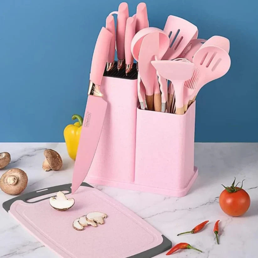 19-Piece Premium Kitchen Utensils & Knife Set