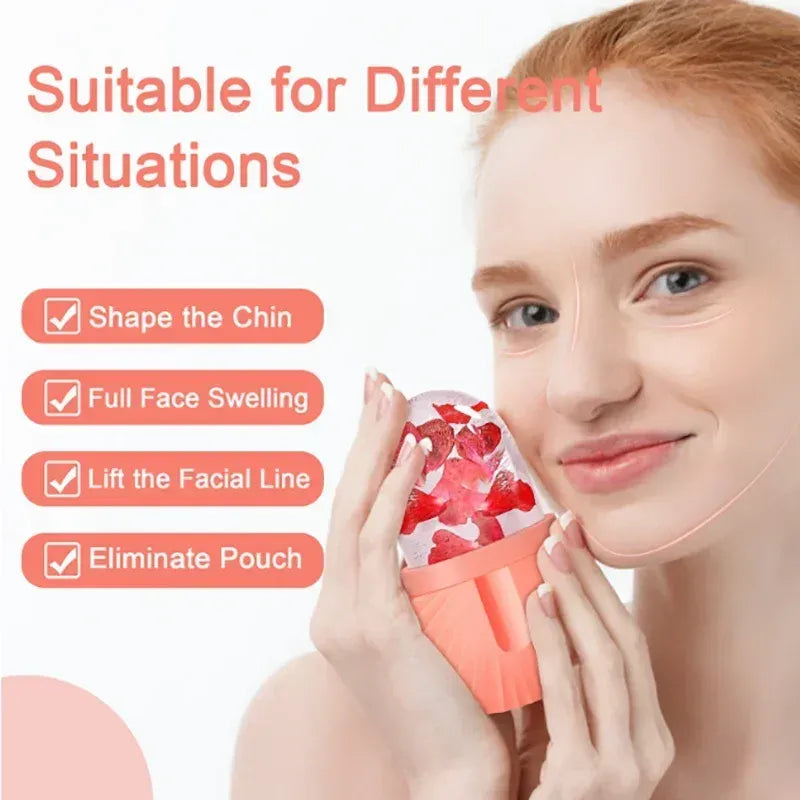 Premium Ice Roller for Face & Eyes – De-Puff, Tighten & Glow
